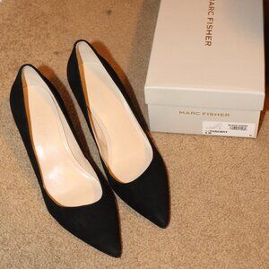 Marc Fisher Tuscany Suede Heels - Sz 9M Black